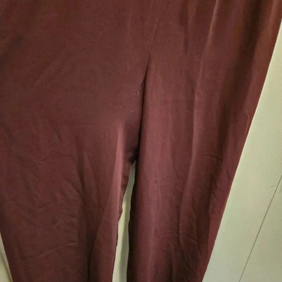 New W Tags LAUREN RALPH LAUREN BurgundyBell Sleeve V-neck Drawstring Jumpsuit 12 - Picture 10 of 14